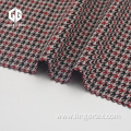 Polyester Houndstooth Jacquard Fabric With Elastane